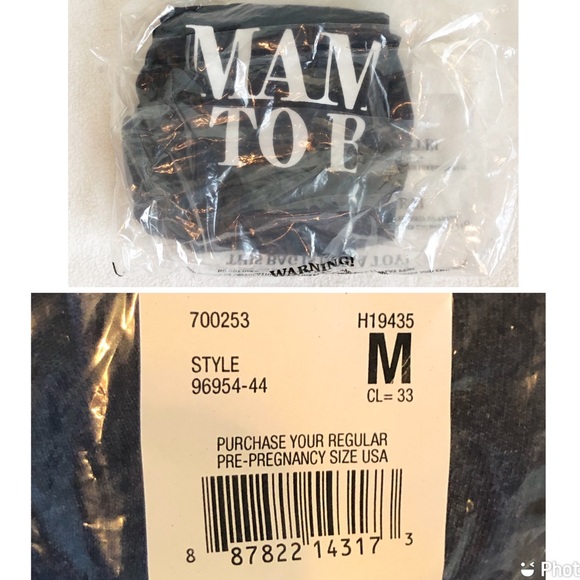 Motherhood Maternity Blue Spell Out Mama To Be Graphic Ruched Tee, size Medium - Picture 16 of 16